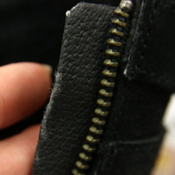 BooRoo Jules Leather Suede Fleece Side Zip Chunky Buckle Ankle Boots Booties 9 - Picture 9 of 13